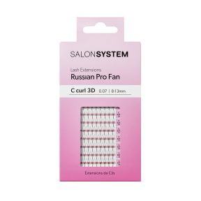 Salon System Russian Pro Fan Lash Extensions (C Curl 3D 8-13mm)