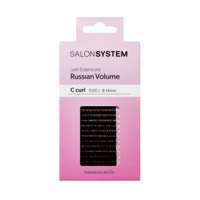 Salon System Russian Volume Lash Extensions (C Curl 0.05 8-14mm)