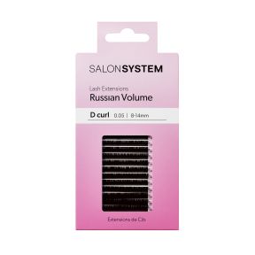 Salon System Russian Volume Lash Extensions (D Curl 0.05 8-14mm)