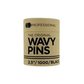 LJ Professional Original Wavy Pins Black 2.5 inch (1000pk)