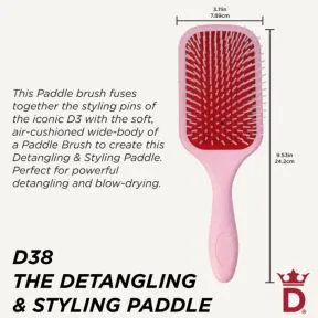 Denman D38 Power Paddle Brush Pink Crush