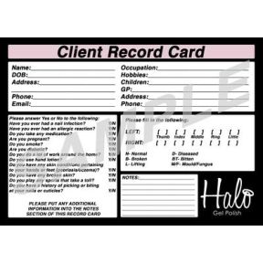 Halo Client Record Cards - 50 pack