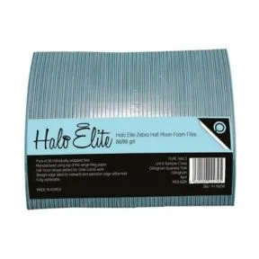 Halo Elite Zebra Moon Nail Files 80/80 Grit (50pk)