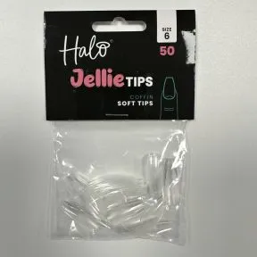 Halo Jellie Tips Soft Gel  Nail Tips Coffin (50 pk)