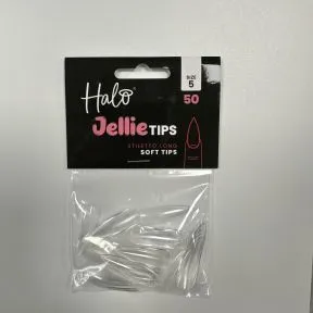 Halo Jellie Tips Soft Gel  Nail Tips Stiletto Long (50 pk)