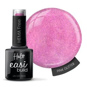 Halo EasiBuild HEMA-Free Pink Glitter (8ml)