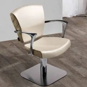 Salon Ambience Maya Hydraulic Styling Chair with 5 Star Silver Base
