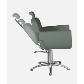 Salon Ambience Icon Recl.+Headrest Hydraulic Styling Chair Five Star Silver