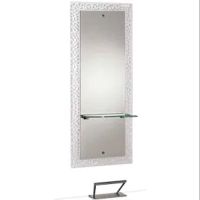 Salon Ambience Fiji White Styling Unit with Footrest FR/020 Glass shelf