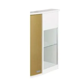 Salon Ambience Form White Ash Reception Desk Display Cabinet