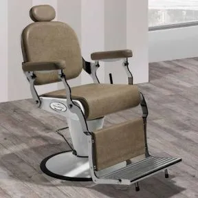 Salon Ambience Premier Barber Chair White Plastic Disc Base