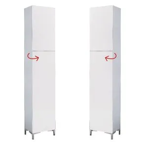 Salon Ambience Wall System White RH Cabinet