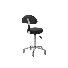 Salon Fit Hudson Stool - Black (with Backrest)